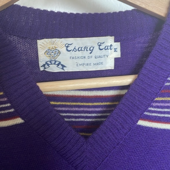 Vintage knit pleated skirt and sweater set - Picture 5 of 7